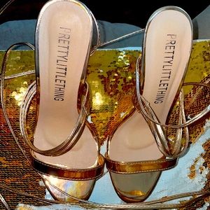 Rose Gold Sandals by Pretty Little Thing